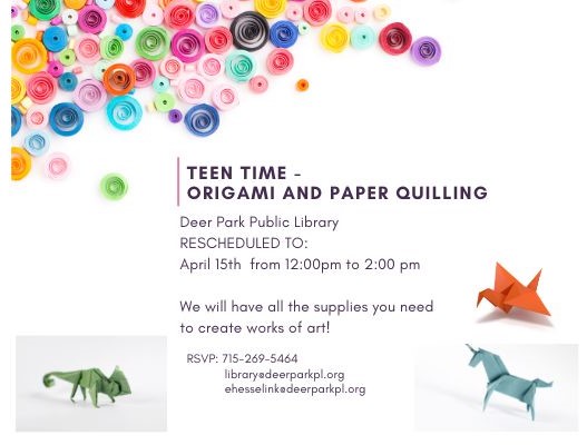 Teen Time – Origami and Paper Quilling