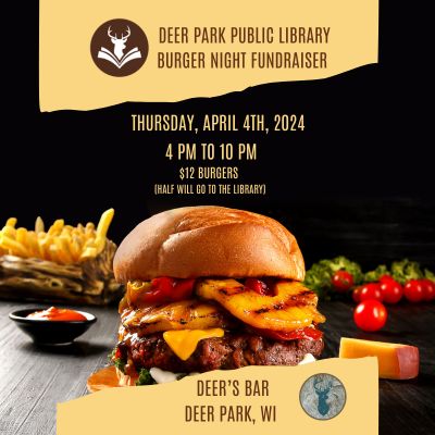 Burger Night Fundraiser at Deer’s Bar