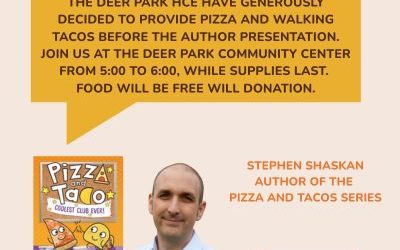 Author Visit – Stephen Shaskan – Tuesday April 29th @ 6PM.